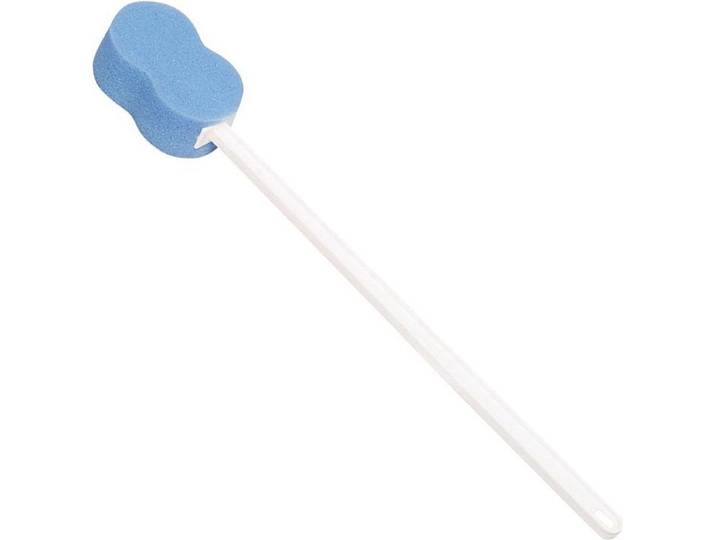 Atlantis - Bad- en schrobspons - Lang gevormd model 56 cm - Blauw wit