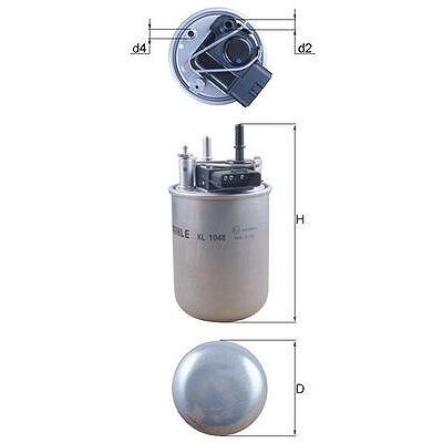 Mahle Kraftstofffilter [Hersteller-Nr. KL1048] für Nissan
