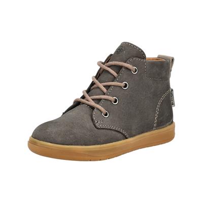 Schnürstiefelette PEPINO "Pepino Stiefelette Leder", Damen, Gr. 21, grau, Leder, Schuhe Schnürstiefelette
