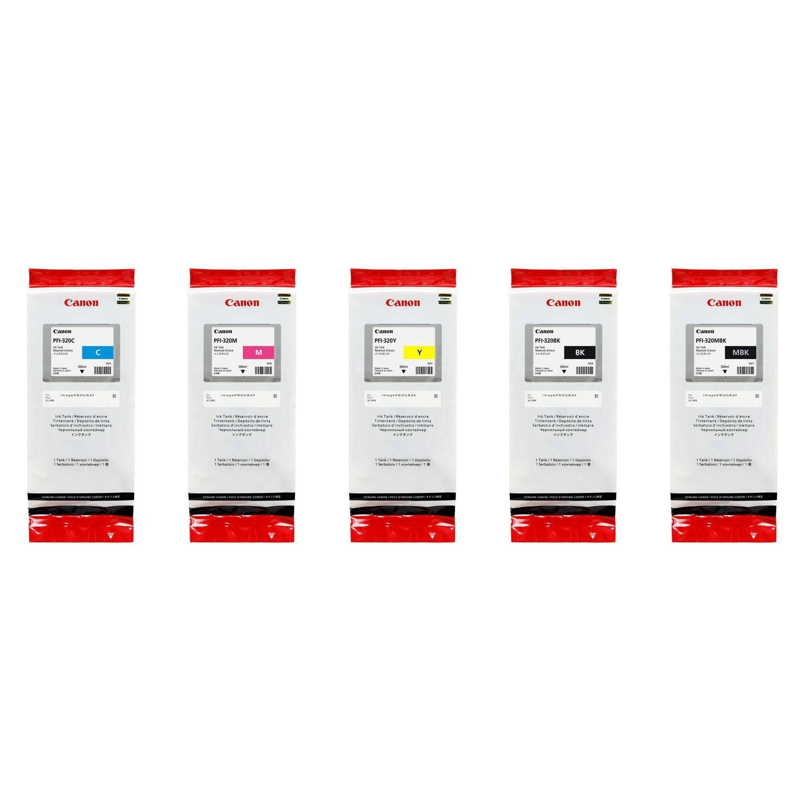 Canon Original PFI-320 Druckerpatronen - 5er Multipack (cyan, magenta, gelb, schwarz, mattschwarz) (OPPFI320)