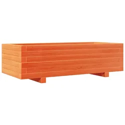 Helloshop26 - Hochbeet für Pflanzen Blumen Terrasse Garten gewachst 90 x 40 x 26,5 cm massives Kiefernholz braun 02_0038508