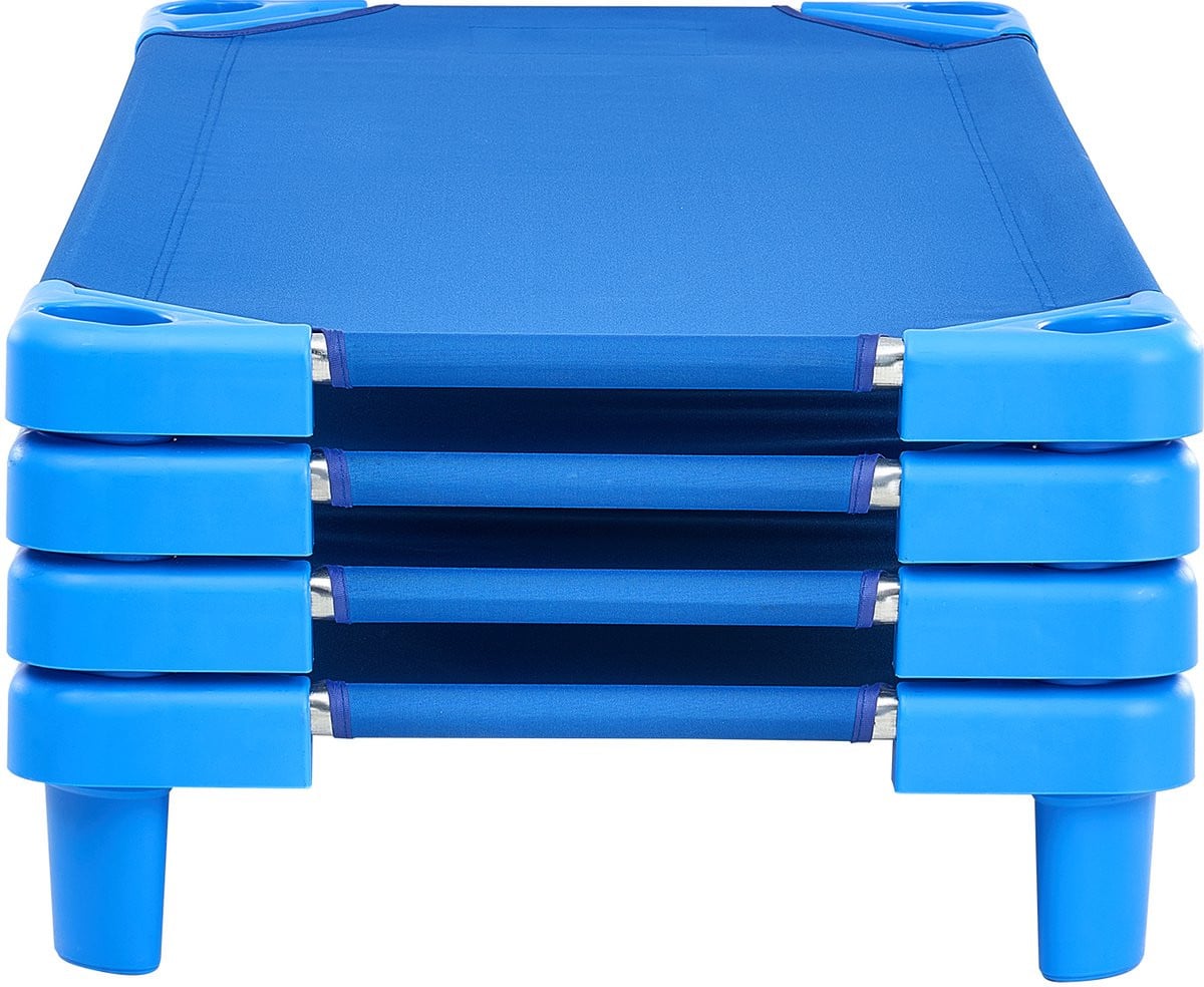 Stapelbaar Kinderbed 4-stuks Blauw L 132 x B 58 cm