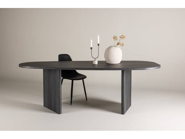Esstisch Oaky - ein eleganter Tisch in ovaler Form - Schwarz - Luxusbetten24