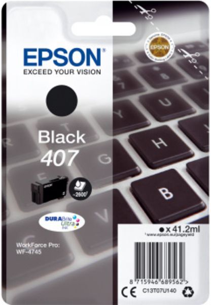 Epson 407 (C13T07U140) - Schwarz - Druckerpatrone