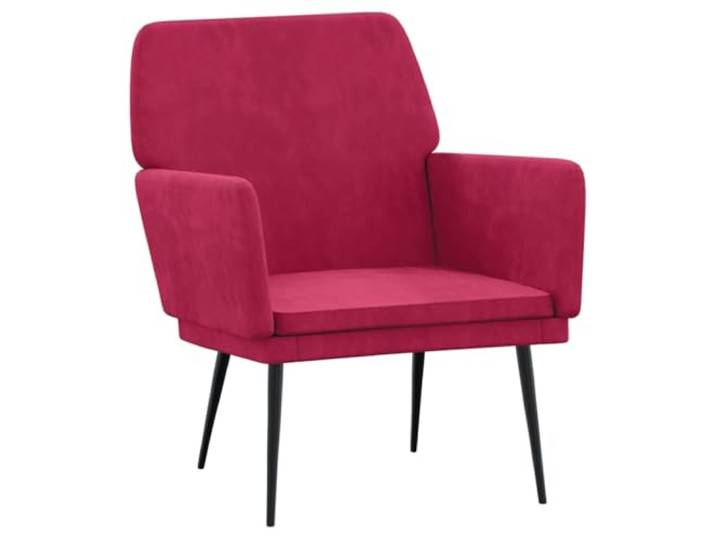 GHVBNMF Relaxsessel Samt Weinrot 62x79x79 cm Polstersessel Metall Gemütlicher Fernsehsessel aus weichem Samt mit robuster Metallstruktur für Ihr Wohnzimmer oder Schlafzimmer.