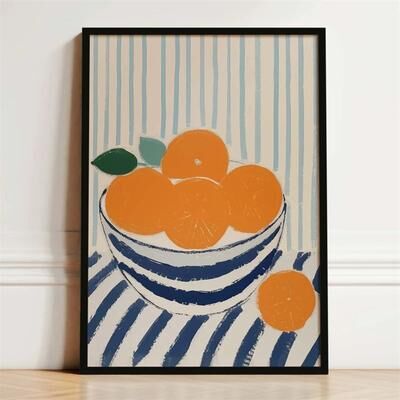 Uplift Treasures French Breakfast Canvas Wall Art Lemon Wine Oyster And Pasta Poster 10 15.75 19.69 In Unframed