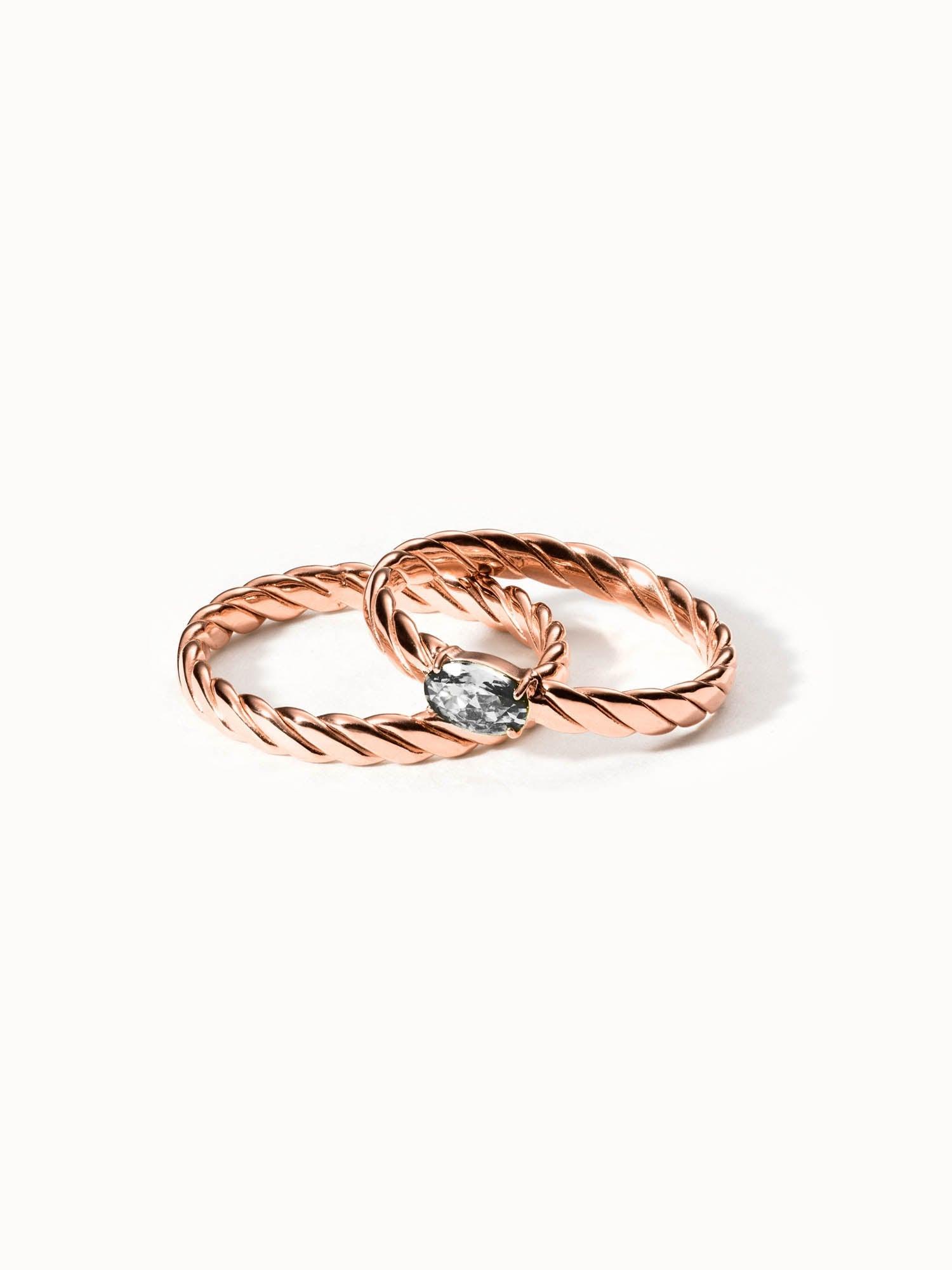 PURELEI Volcano Ring Set Weiß