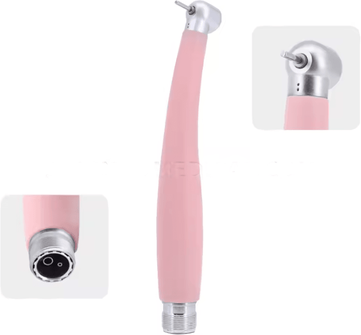Inspire Essentials ProLite Pink Dental Handpiece High Speed Push Button With LED Light And Ceramic Bearings pink 2 Hole No Led