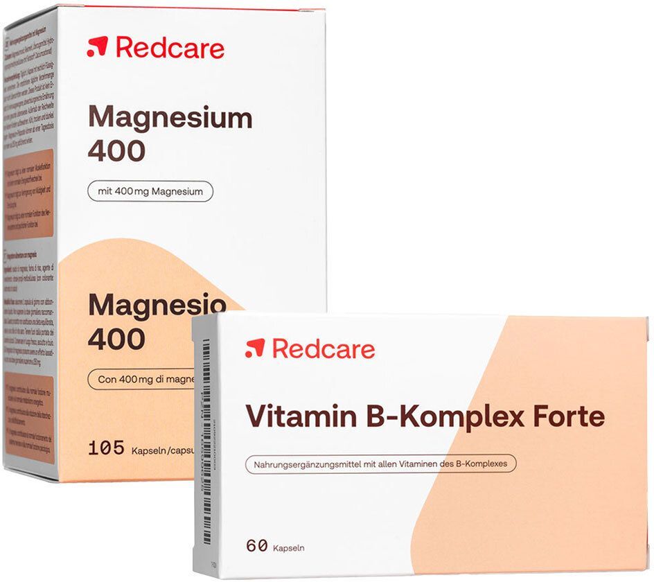 Redcare von Shop Apotheke Redcare Vitamin B-Komplex Forte + Magnesium 400 60+105 St Kapseln