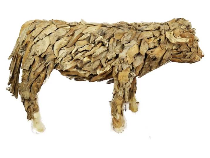 Kalb Holz Natur H: 90 cm Decofinder