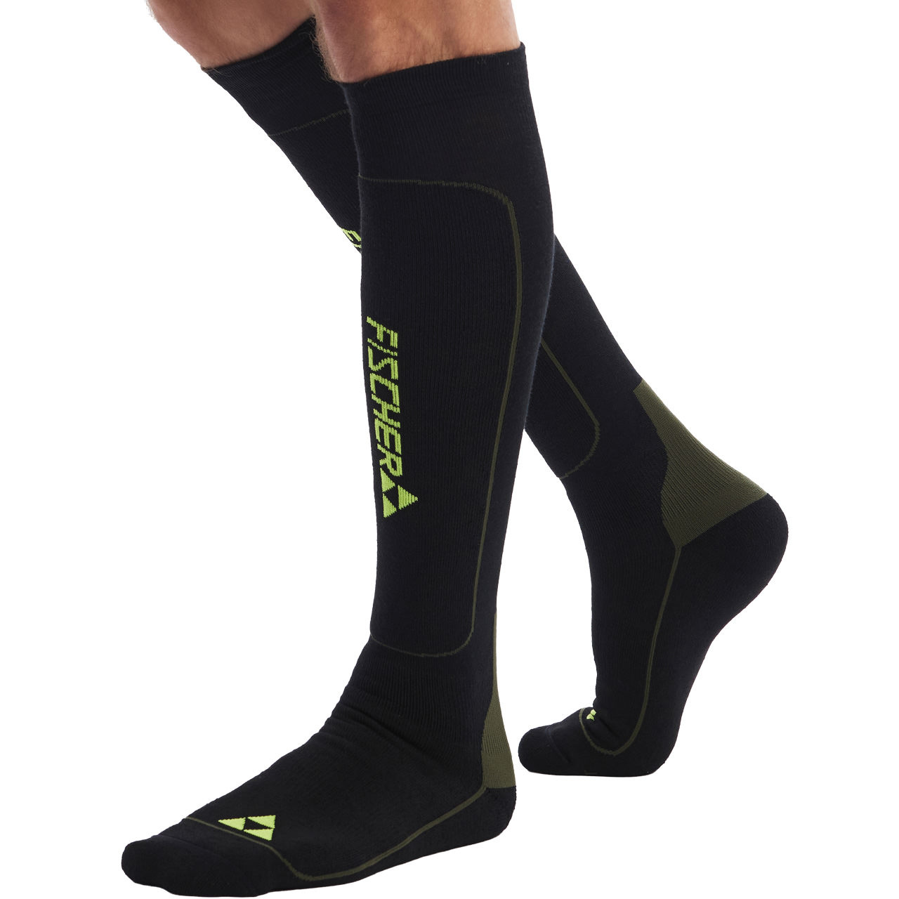 Fischer Skiwear Herren Skisocken PERFORMANCE PRO black/olive - 41-43