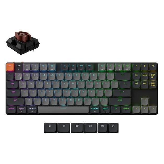 Keychron K1 QMK-B3 (Eng. Int., Kabelgebunden, Kabellos) (K1X-B3)