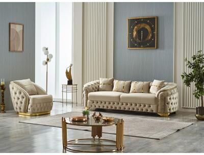 Furnia Granda 3 Pieces Living Room Sets 1 Sofa 2 Chair