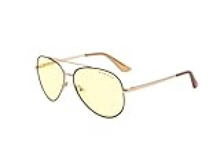 Gunnar Maverick, Black/Gold, Amber Tint