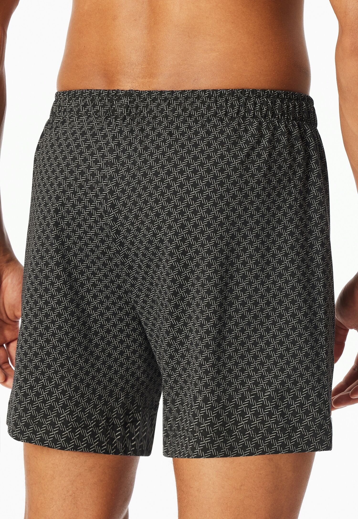 Weiter Boxer SCHIESSER "Boxershorts Multipacks", Herren, Gr. 7, Single Jersey, schwarz-weiss (911, sortiert 5), Single Jersey, Obermaterial: 100% Baumwolle, gemustert, unifarben, weit, Unterhosen Weiter Boxer, ideal als Geschenk, mit Eingriff 911, sortier