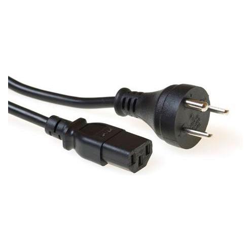 ACT AK5064 2.5m Netzstecker Typ K C13-Koppler Schwarz Stromkabel (2.50 m) (AK5064)