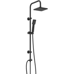 Duschset EASY ENERGY, Regendusche ohne Armatur, Duschsystem mit Kopfbrause und Handbrause, Duschbrause, Dusche Schwarz