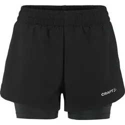 CRAFT Damen Shorts ADV ESSENCE 2-IN-1 SHORTS 2 W, Größe XS in Schwarz Schwarz