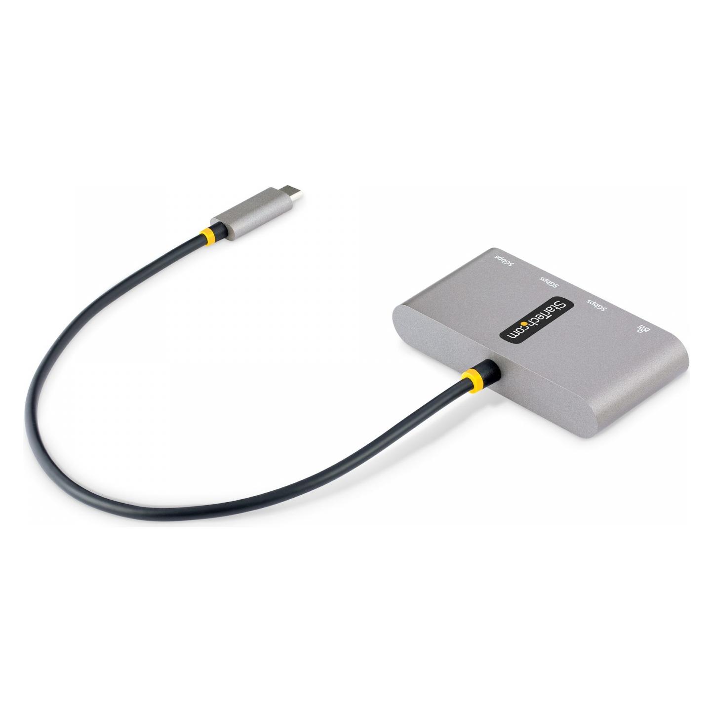 StarTech com 3-Port USB-C Hub with Ethernet - 3x USB-A - Gigabit Ethernet - USB 3.0 5Gbps - Bus-Powe (USB-C, 3 Ports) (HB30C3A1GEA2)