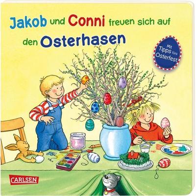 Jakob und Conni freuen sich auf den Osterhasen, Gebundene Ausgabe von Sandra Grimm, Carlsen, 978-3-551-17005-7