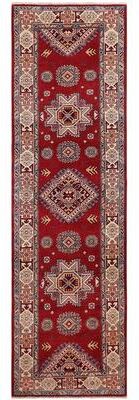Treasured Knots Southwestern Super Kazak Soleil Red/Beige Hand Knotted Wool Runner - 2'7'' x 9'6''