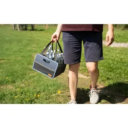 Berger Faltbox Milo mit Flascheneinsatz blau/schwarz