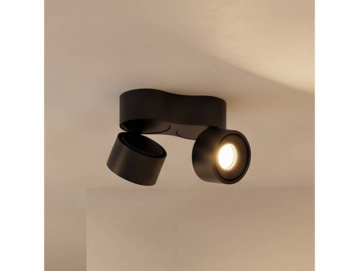 Arcchio LED-Deckenstrahler Rotari, 1240lm, 2-flg., schwarz Rotari Arcchio, dimmbar, schwarz, für Wohn- / Esszimmer, Aluminium, Modern, LED Deckenlampe