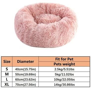 Uplift Essentials Ultra Soft Faux Fur Calming Donut Bed pink s