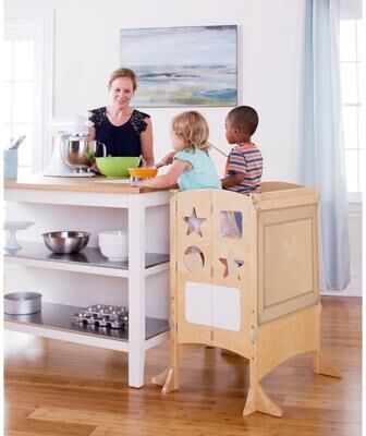 Guidecraft Classic Kitchen Helper Double Natural