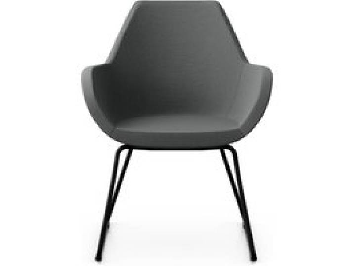 Fauteuil entièrement capitonné pieds luge Fan 10V