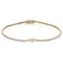 DIAMOUR Armband 90 Brillanten zus. ca. 1,00ct Gold 585