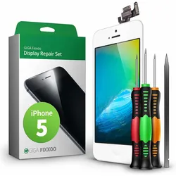 Giga Fixxoo iPhone 5 Display Komplettse (Display, Apple iPhone 5), Mobilgerät Ersatzteile, Weiss