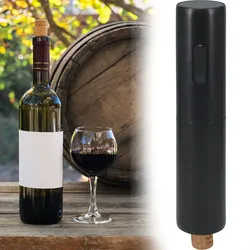 Elektrischer Weinöffner in Schwarz, automatischer Korkenzieher für Weinliebhaber, modernes Design für Küche und Bar