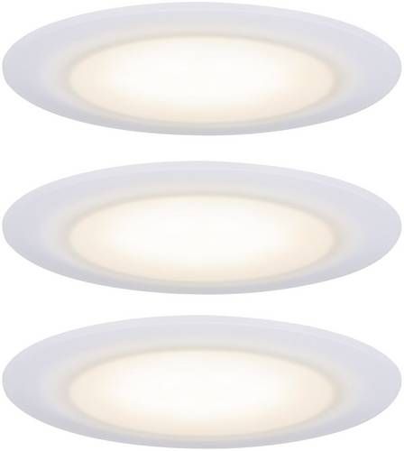 Paulmann LED-Bad-Einbauleuchte 3er Set 19.5W Satin, Weiß