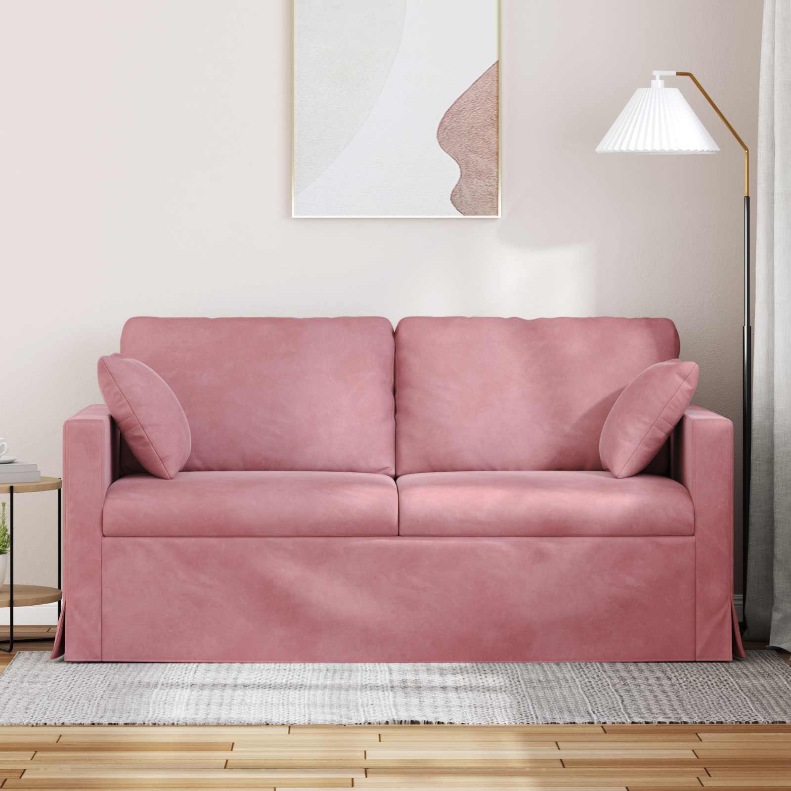 vidaXL Canapé Rose 158 x 78 x 80 cm Velours