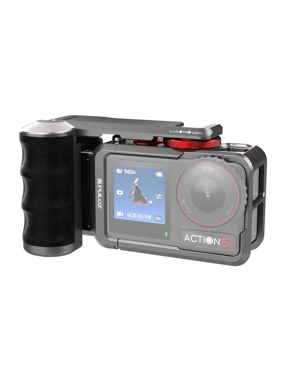 Puluz Metall-Schutzhülle mit Griff für DJI Osmo Action 5 Pro / Action 4 / Action 3