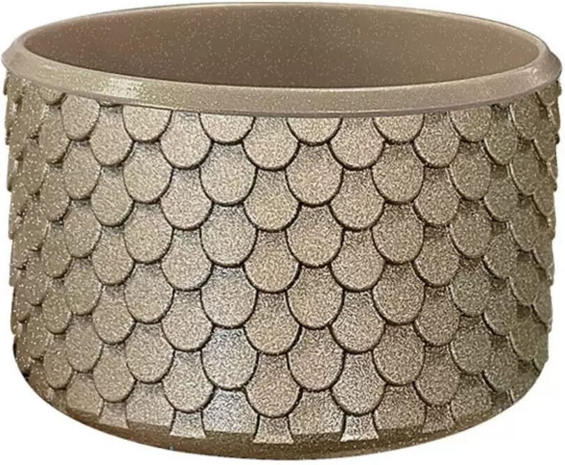 INF Antik Bronze Fischschuppen Silikonbecherhülle - Universal Passform für 350ml-1200ml Becher
