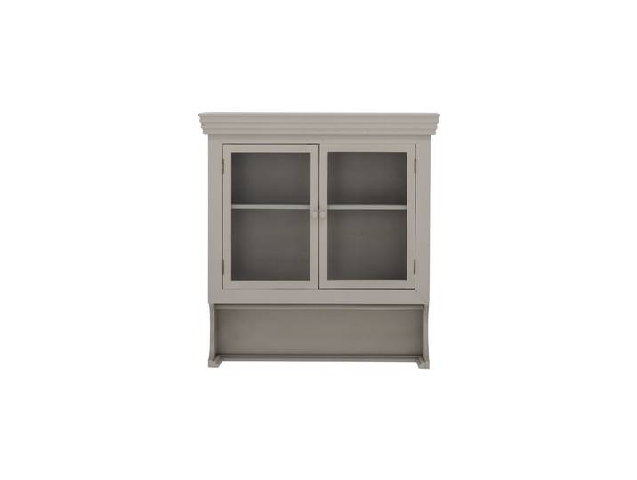 Armoire murale 65x70x20 cm en bois de sapin gris Pilu