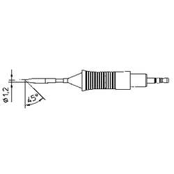 Weller RTM 012 B Lötspitze Rundform, abgeschrägt 45° Spitzen-Größe 1.2 mm Spitzen-Länge 19 mm Inhalt 1 St. T0054460699N