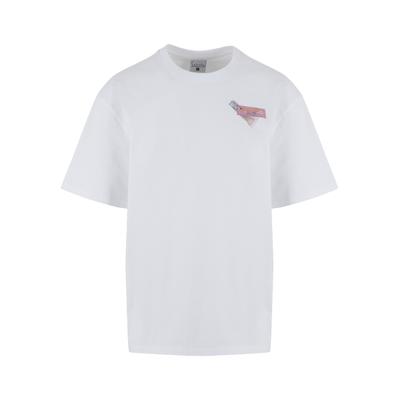 T-Shirt KARL KANI "Karl Kani Kani Bubblegum Tee", Herren, Gr. S, weiß, 100% Baumwolle, bedruckt, normal, Rundhals, Shirts T-Shirt