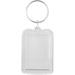 CombiCraft Plexiglas Schlüsselanhänger Rechteck mittel, 33x42mm - 50 Stück