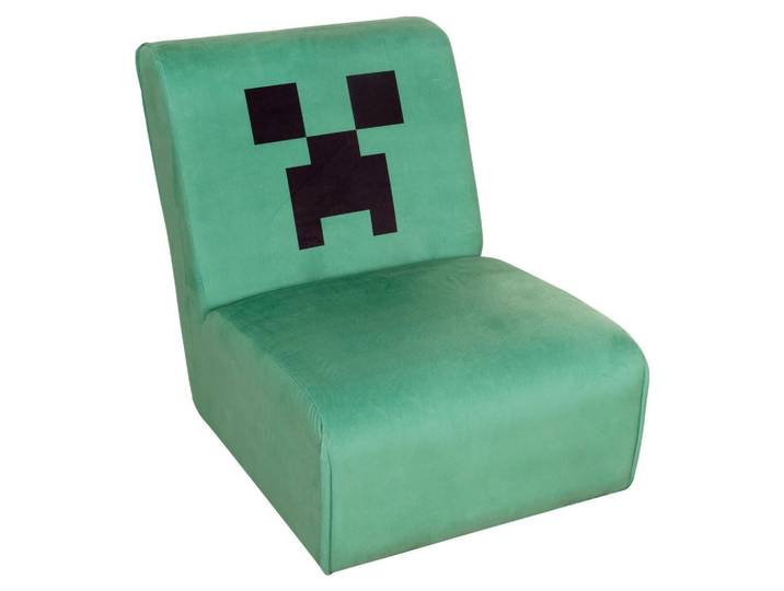 Minecraft Loungesessel, Grün, Gaming, Drehteller, 69x96x75 cm, Sitzfläche 360° drehbar, Wohnzimmer, Sessel, Polstersessel