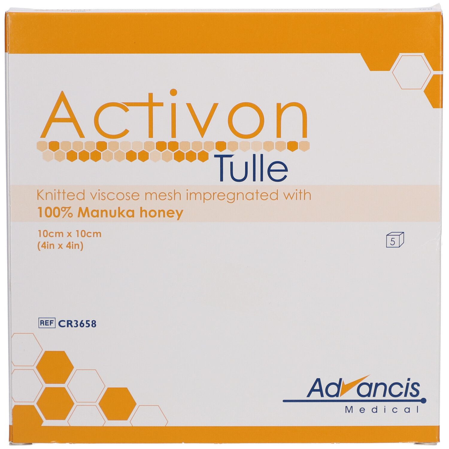 Activon Tulle Honig Wundauflage 10x10 cm 5 St Wundgaze
