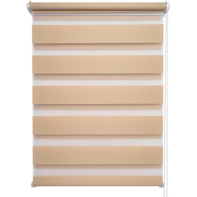 Doppelrollo "Klemmfix-Doppelrollo" Gr. 6, beige (cream, weiß), B:120cm H:150cm, Kunststoff, Polyester, SCHÖNER WOHNEN-KOLLEKTION, Rollos