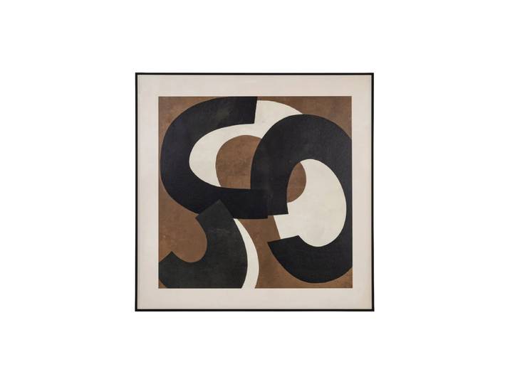 Design Wandbild „Euphoria“ mit Aluminiumrahmen, 80 x 80 cm Braun Richmond Interiors
