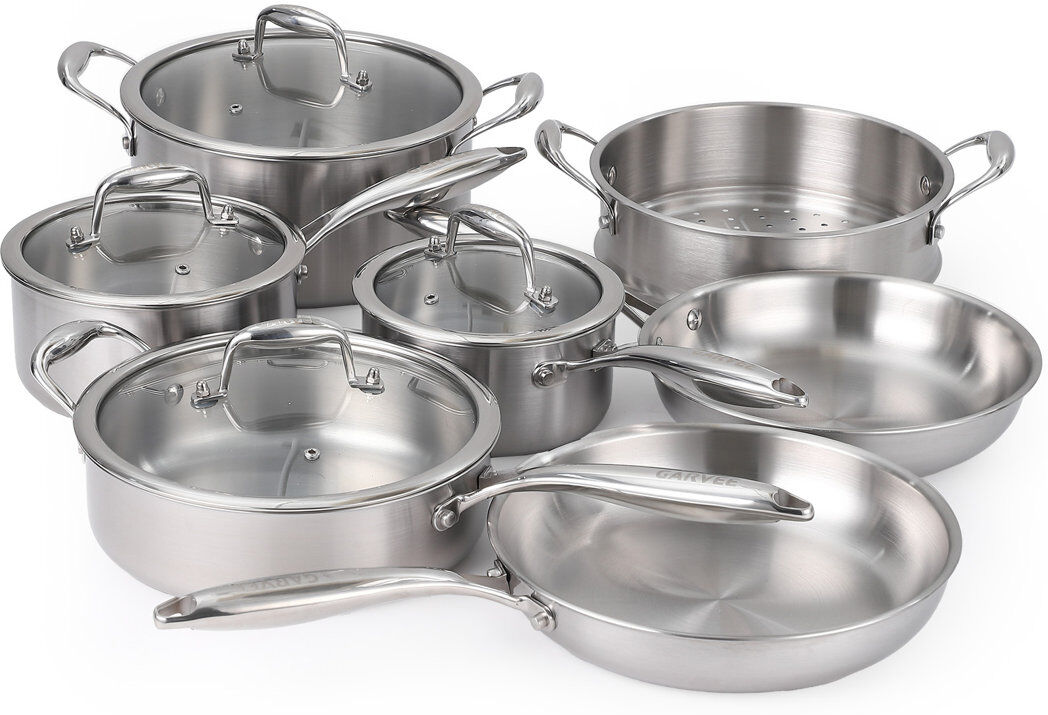 idealhouse 11 - Piece Stainless Steel Cookware Set Silver 11