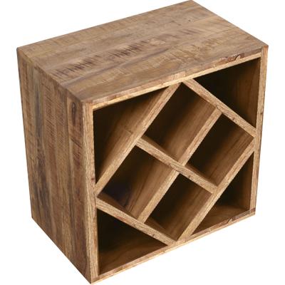Weinregal MÖBILIA, beige (natur), B:40cm H:40cm T:25cm, Massivholz, Regale, Weinregal