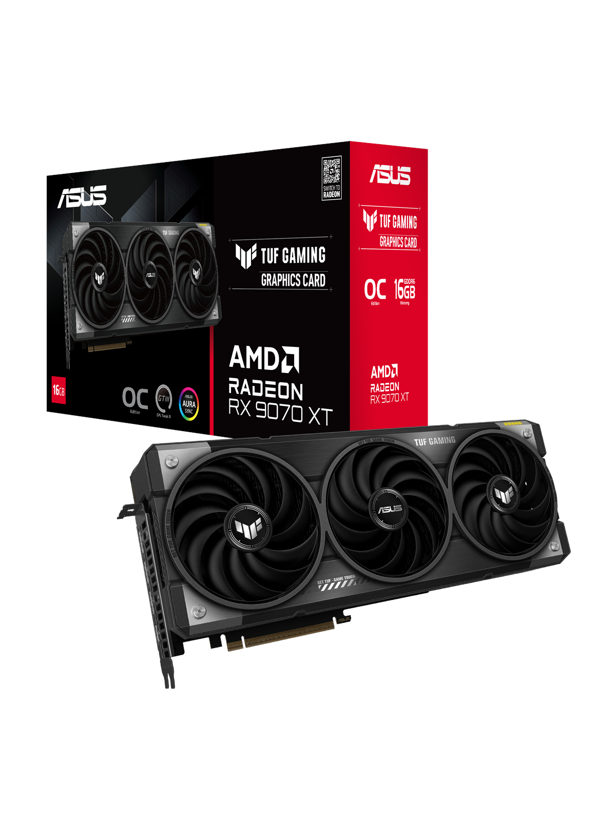 ASUS Radeon RX 9070 XT TUF OC - 16GB GDDR6 RAM - Grafikkarte