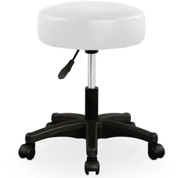 Casaria Deuba Rollhocker weiß