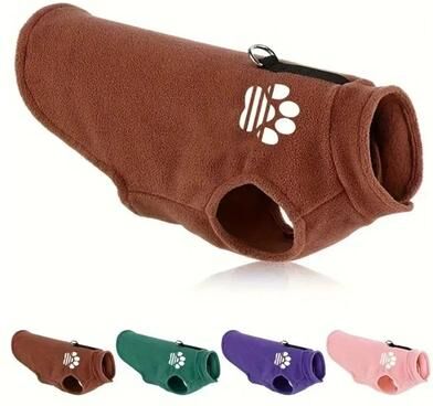 Inspired Finds FleeceComfort Warm Dog Sweater For Small Breeds purple+logo xl